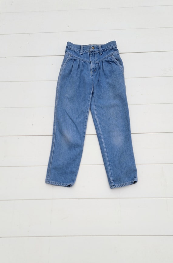 KIDS 22 inch waist-----High Waist  Vtg 80's soft d