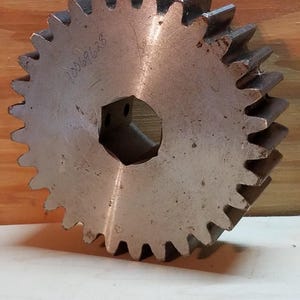 Industrial 3.75 In. Spur Gear: Steampunk Metal Salvage