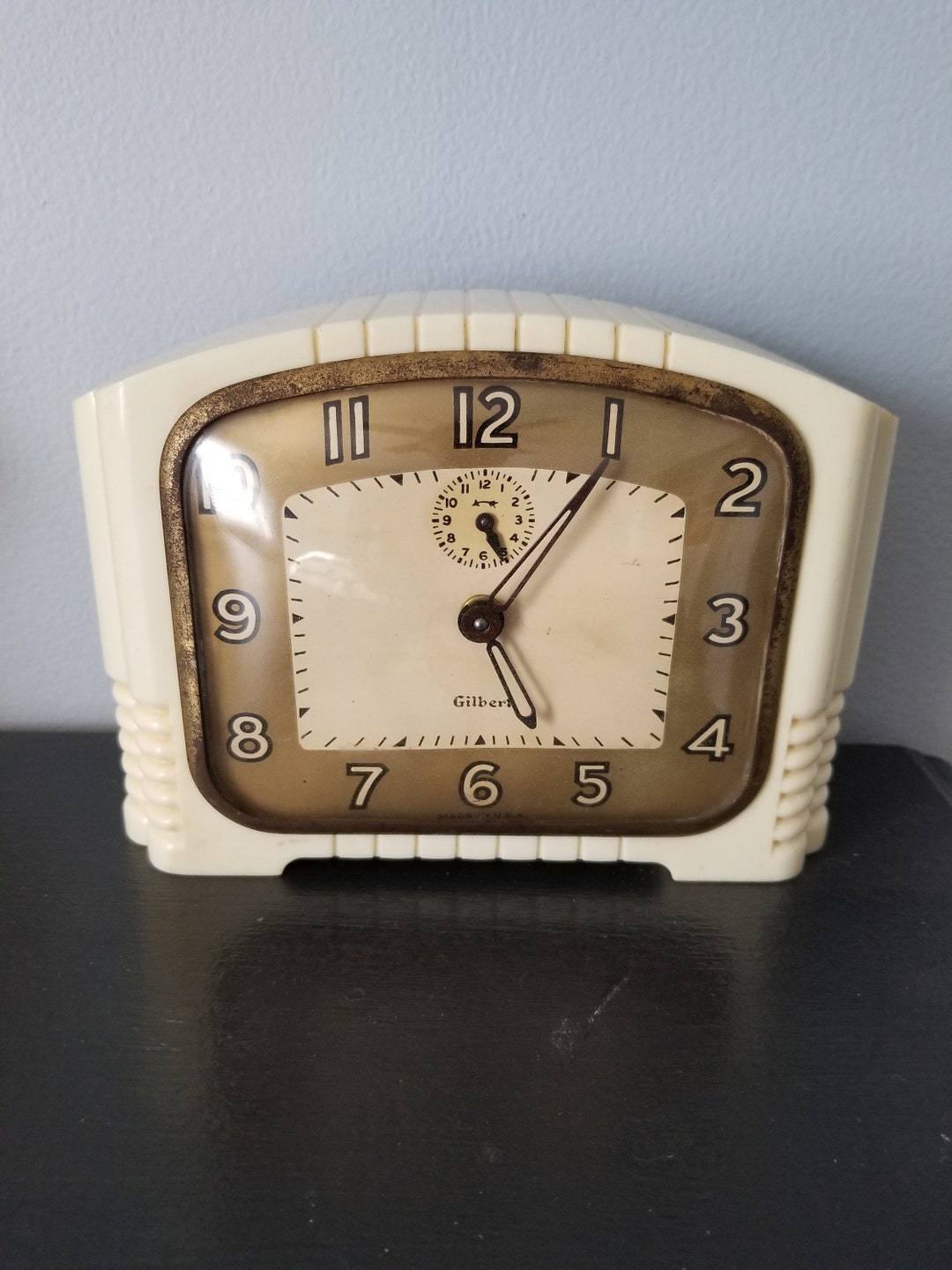 Vintage Gilbert Wind up Desktop Alarm Clock, Wind up Clocks