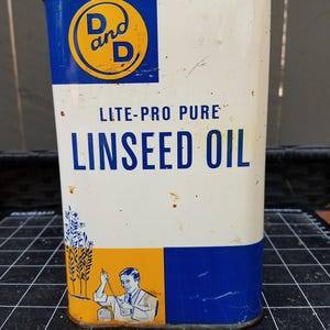 Vintage D and D Linseed Oil Tin Can, Gas & Oil Advertising, Collectibles, Memorabilia, Oil Cans,