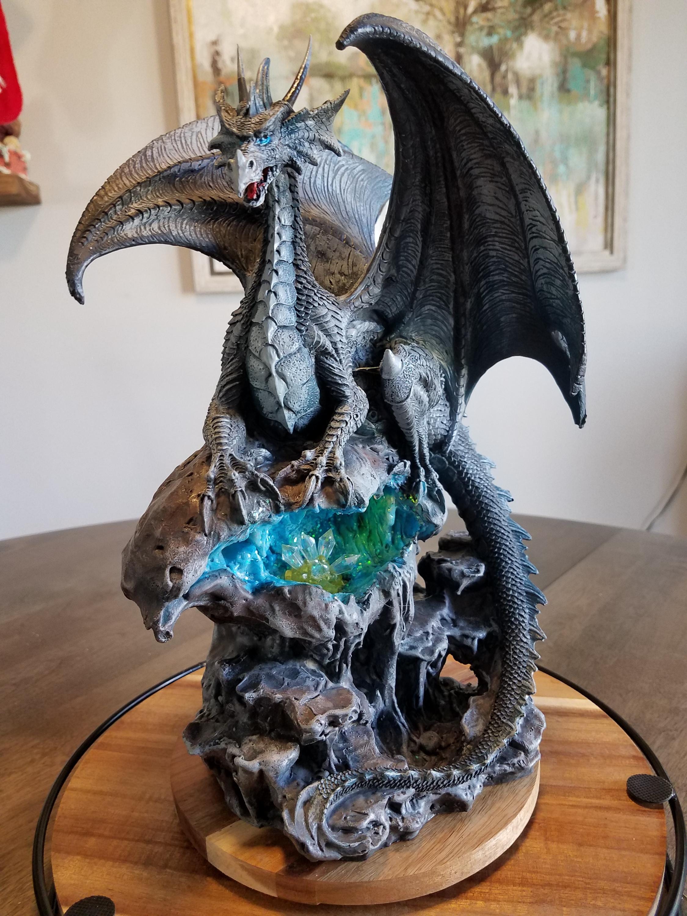 Quicksilver Fantasy Dragon Cold Cast Resin Statue NIB, Monsters