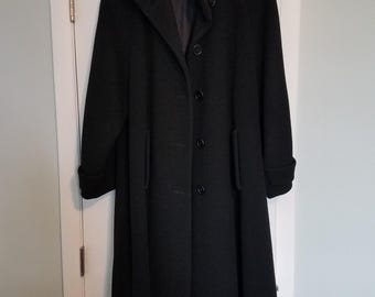 VINTAGE ビンテージ WOOL ウール 黒 チェスターコート ロングコート 1980年代アメリカ製チェスターコート | マメチコ Fashion&vintage