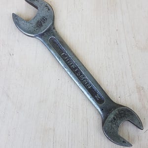 Vintage Craftsman Box Wrench, Made in USA, Hand Tools, Wrenches, Steampunk, Metal Salvage