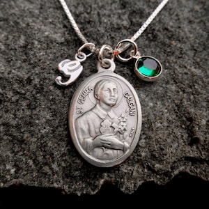 SAINT Gemma Galgani Necklace/St. Gemma Necklace/Patron Saint /Catholic Gifts/Confirmation Gift/Patron Saint of Flower of Lucca/ Stigmatist
