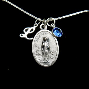 St BRIDGET Medal Necklace. Saint Bridget Necklace. Catholic Necklace. Patron Saint Necklace. Confirmation Jewelry.