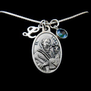 ST. SAINT Luke Necklace/St Luke the Evangelist Necklace/Catholic Necklace/Catholic Gifts/Patron Saint of Doctors/ Artists/Surgeons