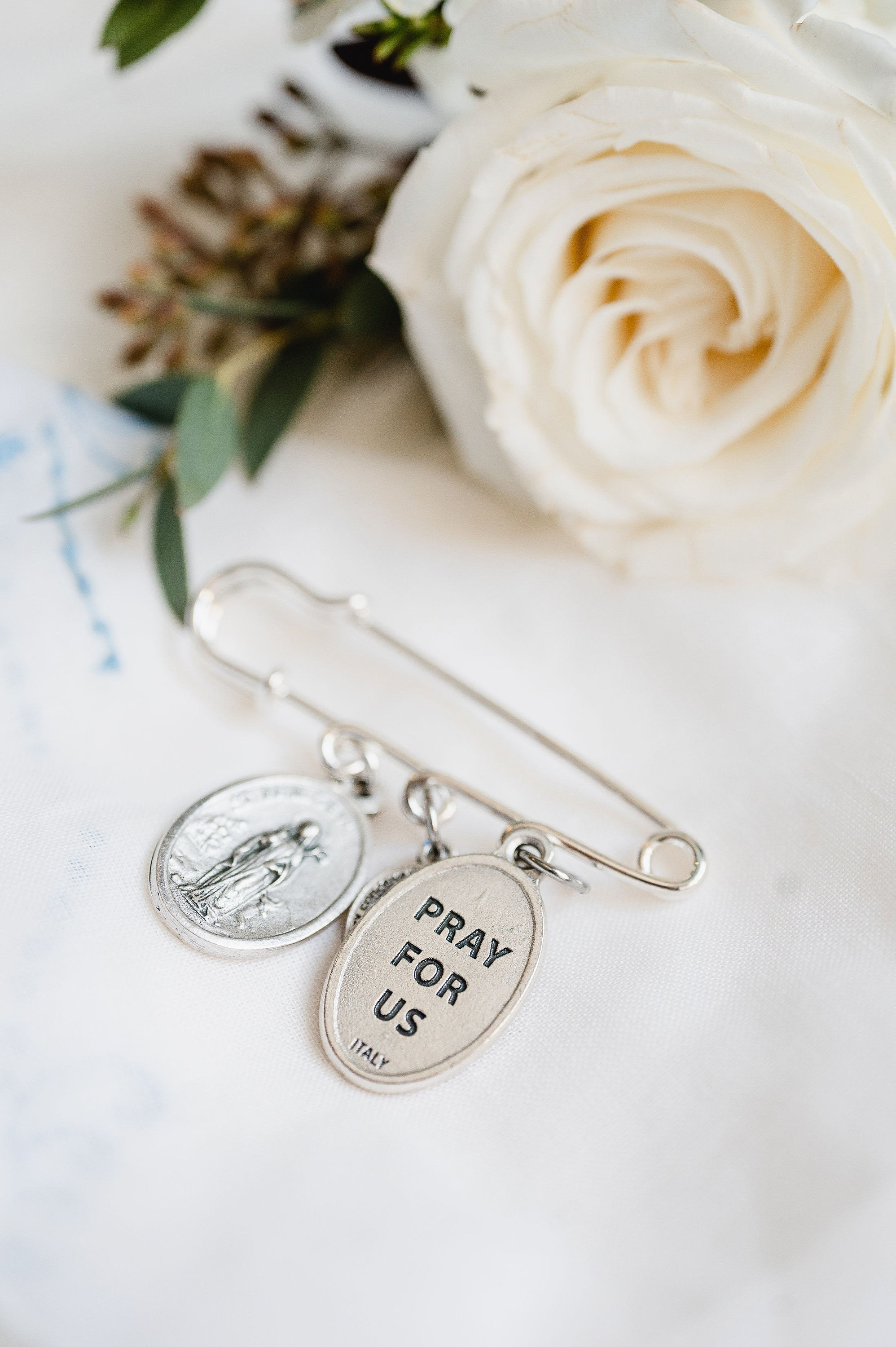 Wedding Gift for Groom, Patron Saint Lapel Pin for Wedding Day, Choose your Saint, Wedding Keepsake, Catholic Wedding Gift, Wedding Pin