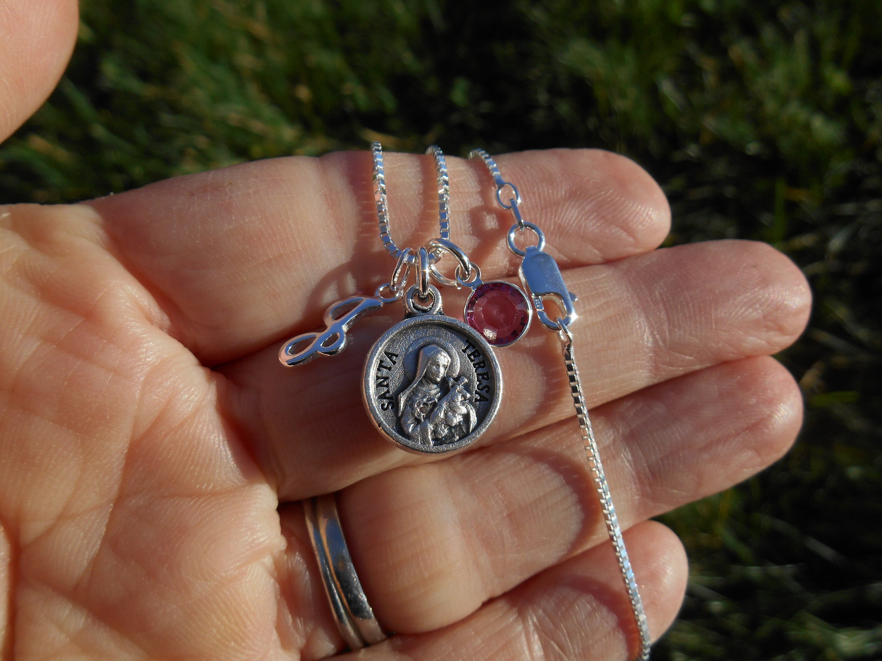 Saint Thérèse St Therese of Lisieux the Little Flower Necklace ...