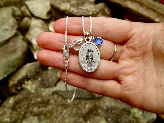 St BRIDGET Medal Necklace. Saint 