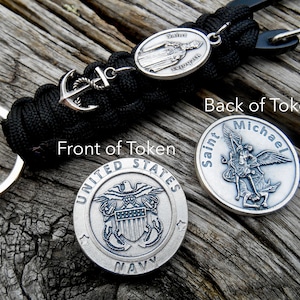 St Nicholas Key Ring- Paracord Clip- Saint Nicholas, Patron of Navy, Sailors, merchants, archers, children, and students