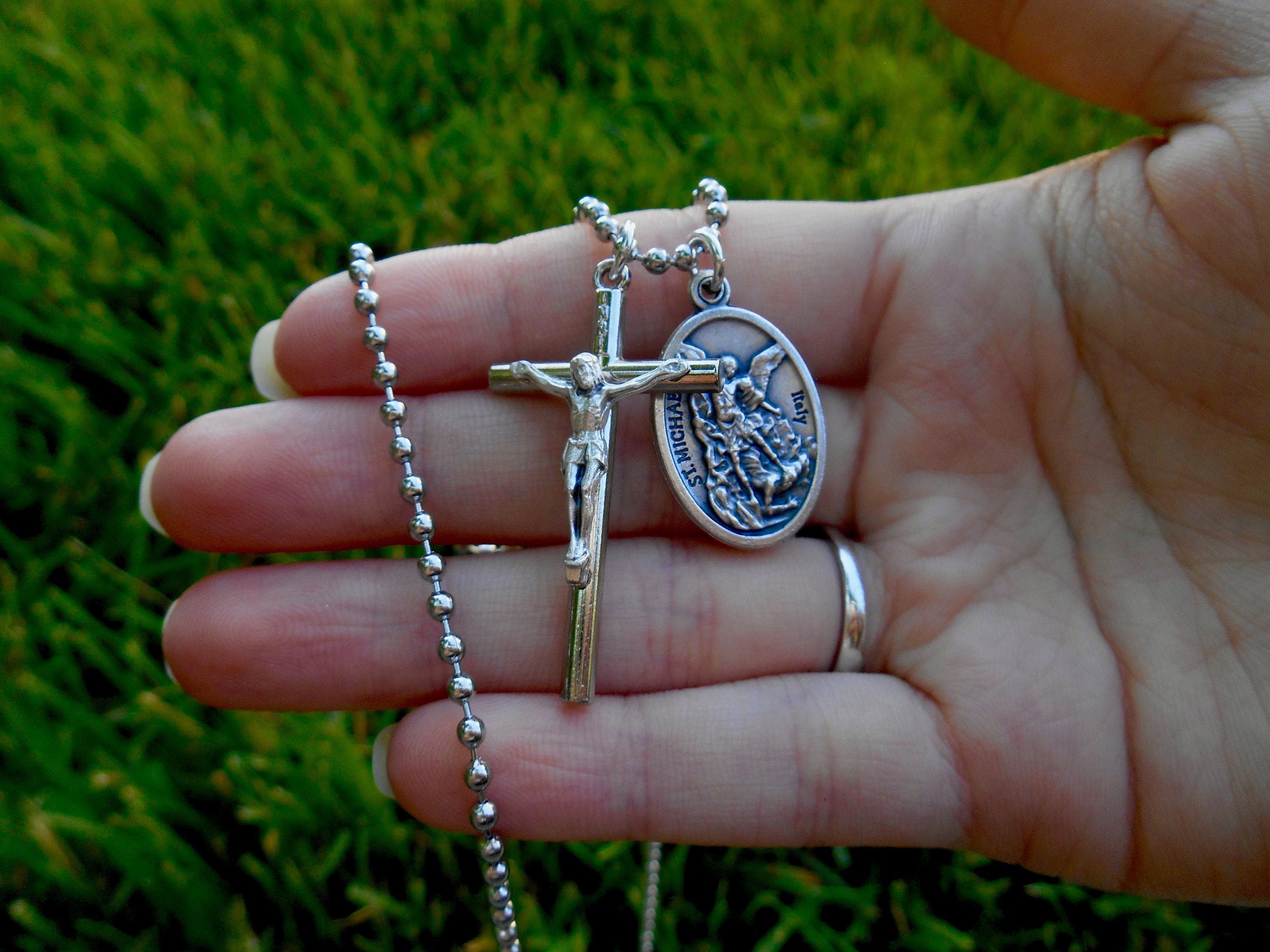 Wooden Double-Cross Necklace