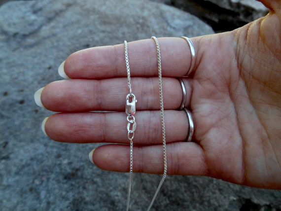 925 Solid Sterling Silver Box Chain, Elegant Dainty Silver Chain