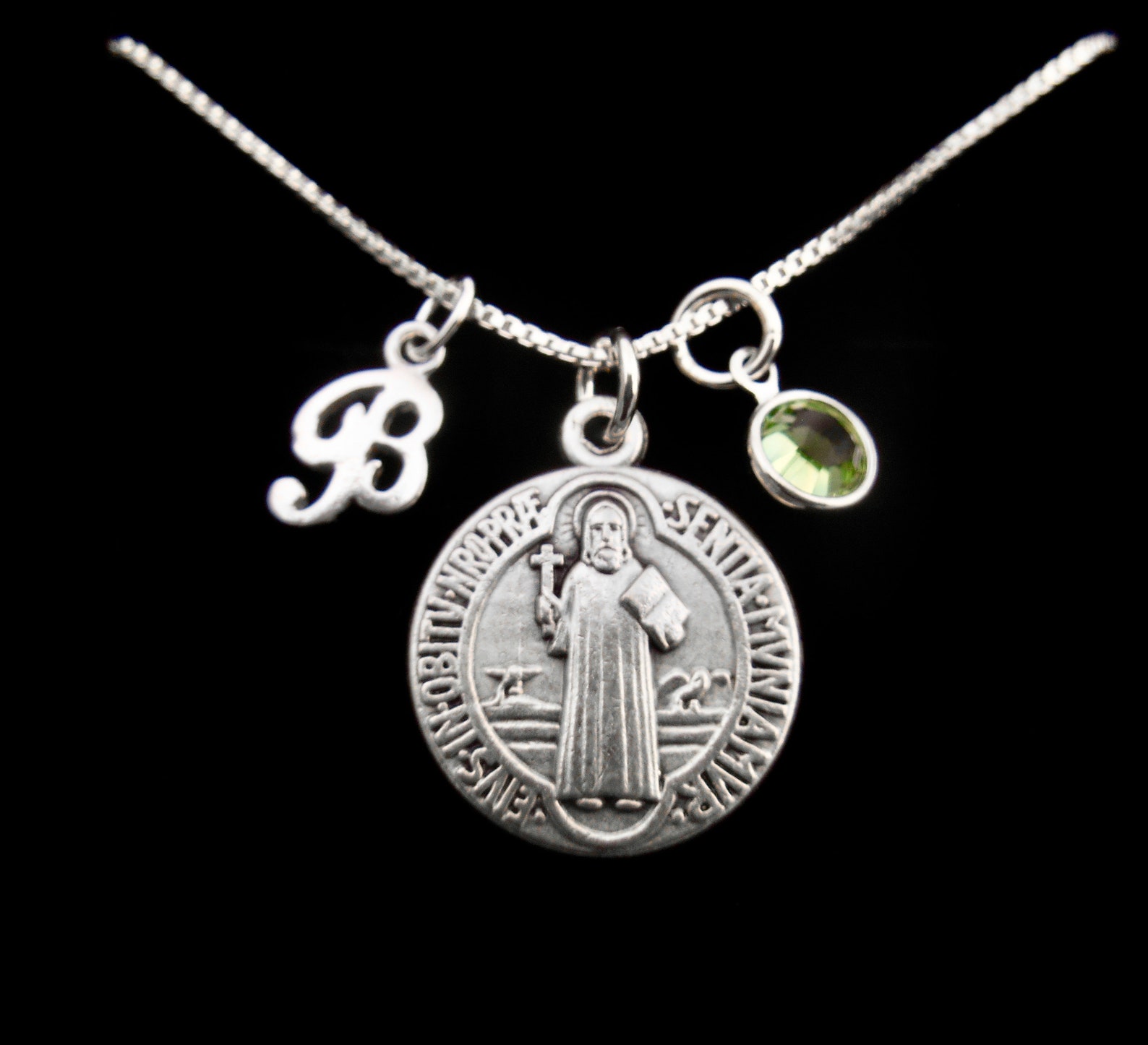 Saint Benedict Medal Necklace. St Benedict Necklace. Catholic Etsy