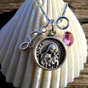 Saint Thérèse St Therese of Lisieux the Little Flower Necklace ...