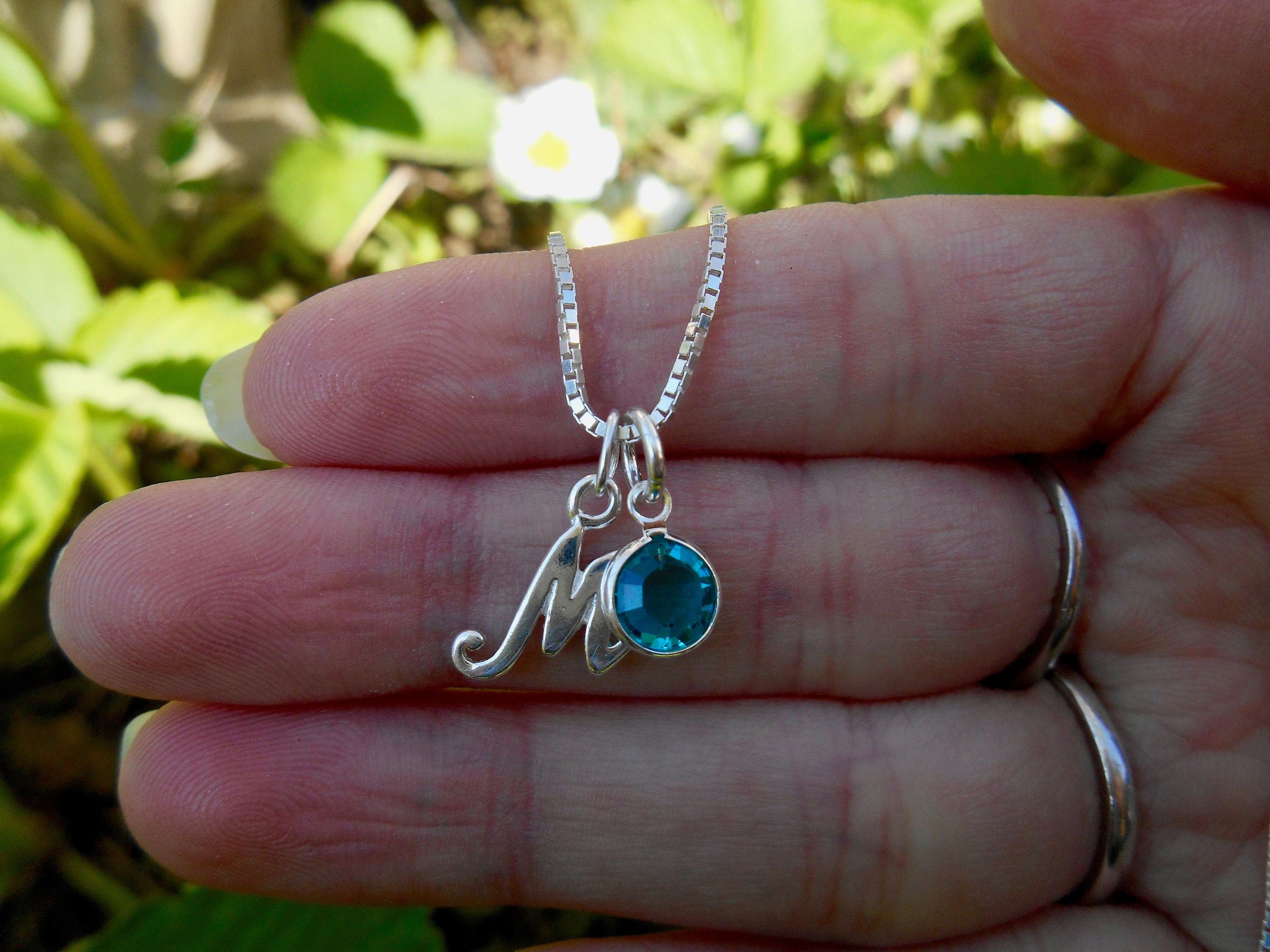 Birthstone Necklace Walmart Monogram Necklace Earrings May