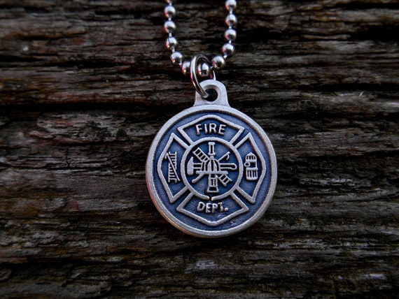 Saint Florian Necklace 2.4mm Stainless Steel Chain Catholic Etsy UK
