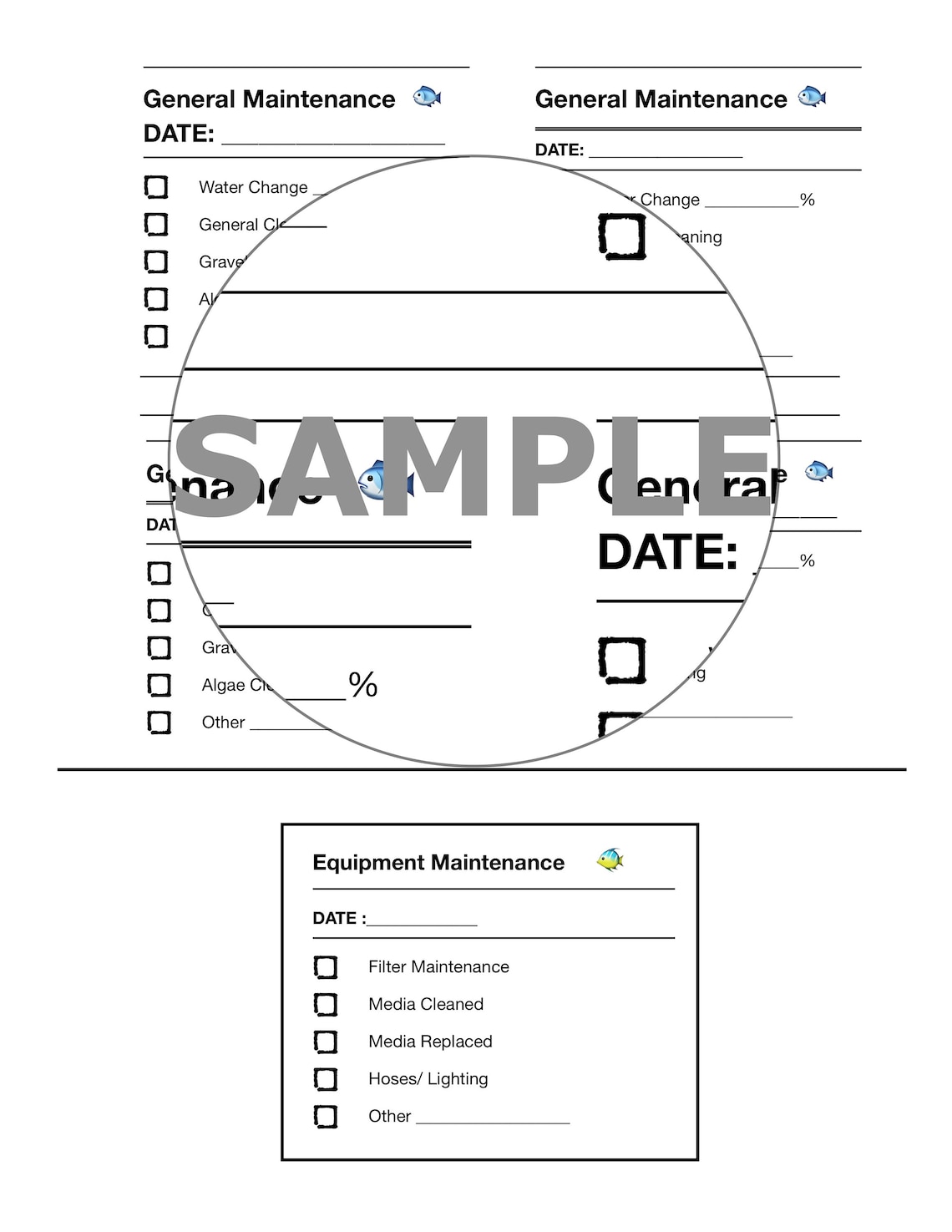 Aquarium Log Fish Journal Beginners Aquarium Maintenance Etsy