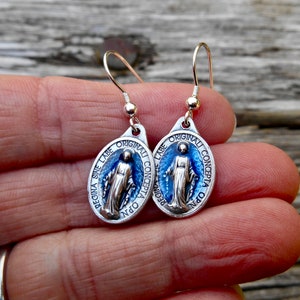 Miraculous Medal Earrings - Jewelry, Gold - Amano House of Joppa