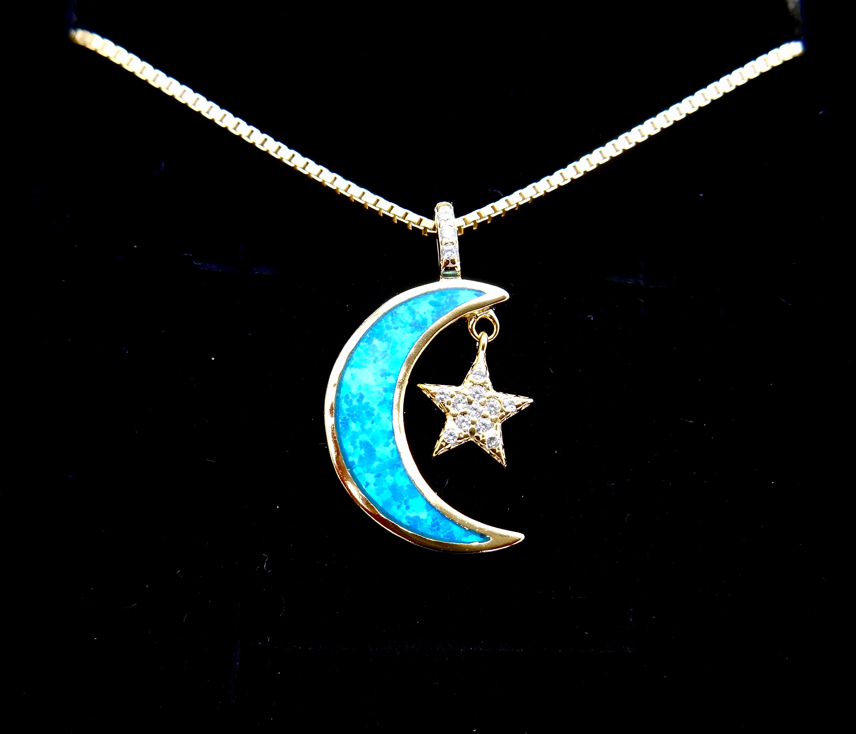 CELESTIA - Collares De Plata De Ley Para Mujer, Colgante De Sol Y Luna