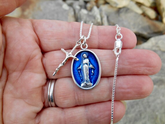 St Benedict Crucifix Necklace with Miraculous Medal – Rosary Devotionals