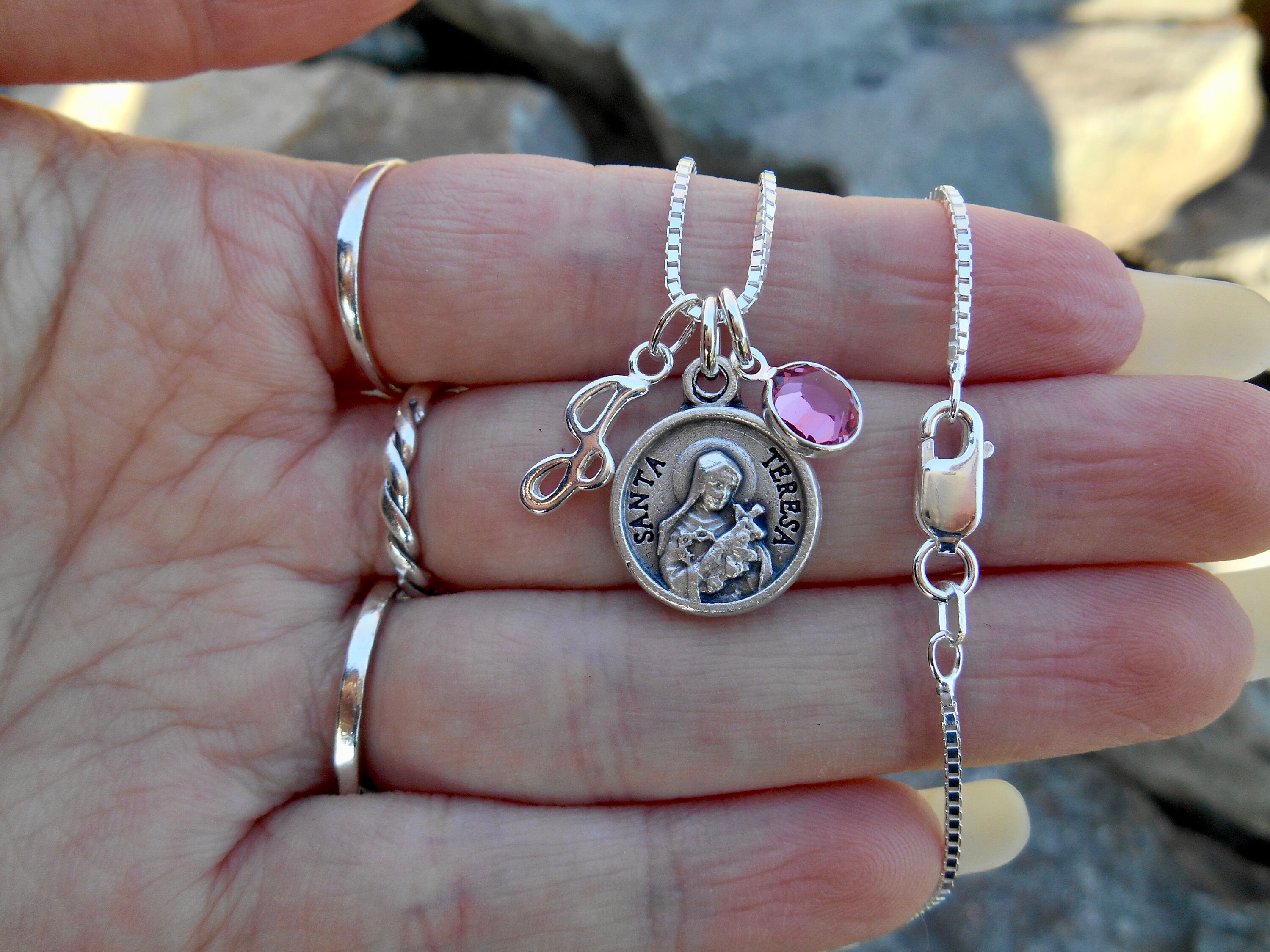 Saint Thérèse St Therese of Lisieux the Little Flower Necklace ...