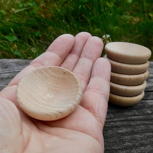 Miniatuur houten kommen, stapelbare poppenhuis kommen, baby peg poppen wiegjes, blanke houten kommen, 6 onvoltooidebowls, DIY peg poppen, peg craft,