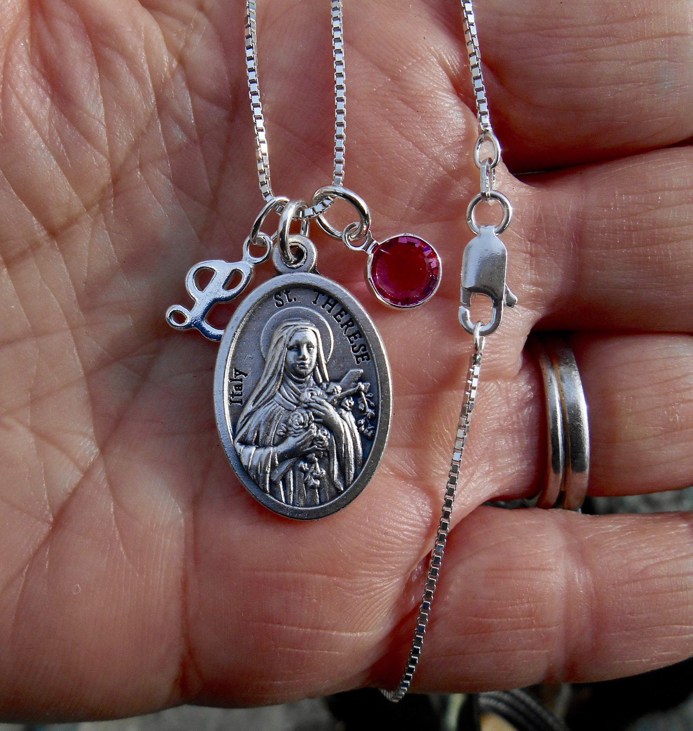 Saint Thérèse St Therese of Lisieux the Little Flower Necklace ...