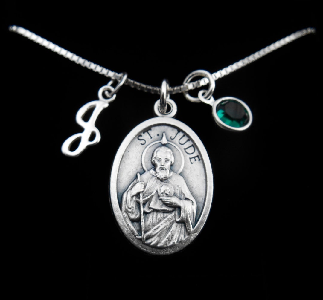 Saint Jude Medal Necklace, Patron Saint of Lost Causes, Confirmation ...