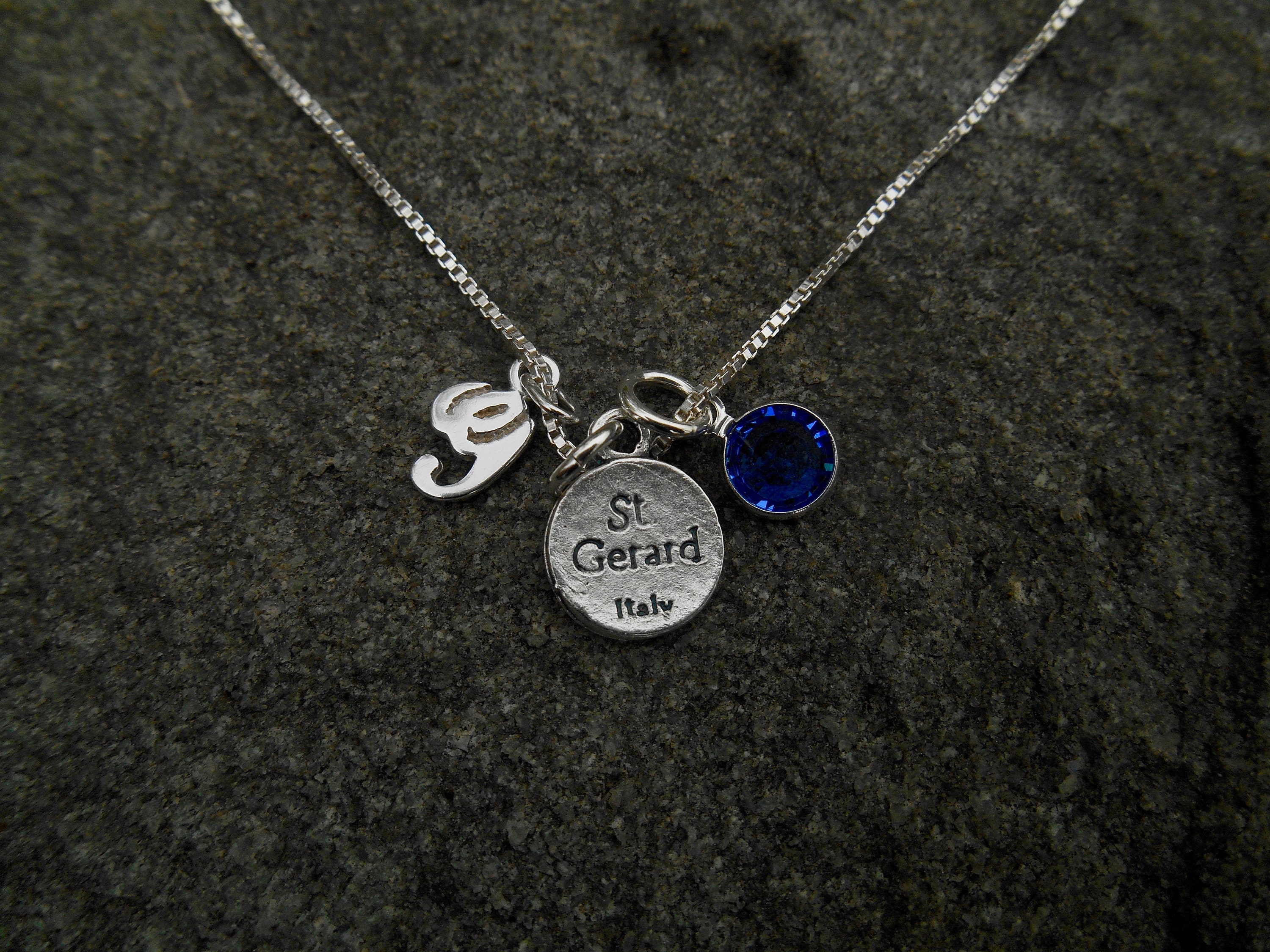 Tiny St Gerard Medal Necklace - Sterling Silver Chain - Catholic Saint ...