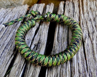 Mens Paracord Bracelet, Emergency Quick Release 550, Deployment Gift Bracelet, Military Gift, Camo Green Mens Bracelet, Survival Bracelet
