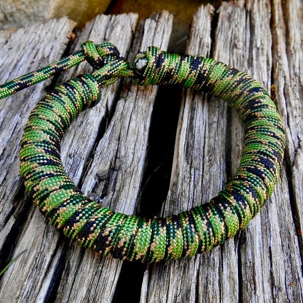 Mens Paracord Bracelet, Emergency Quick Release 550, Deployment Gift Bracelet, Military Gift, Camo Green Mens Bracelet, Survival Bracelet