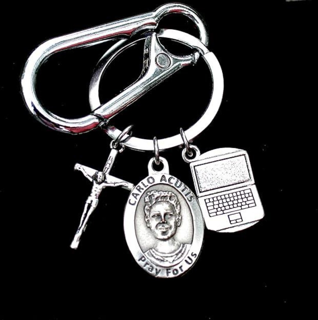 Catholic Keycaps Saint Carlo Acutis, Confirmation Catholic Boys Key Clip, Keychain ...
