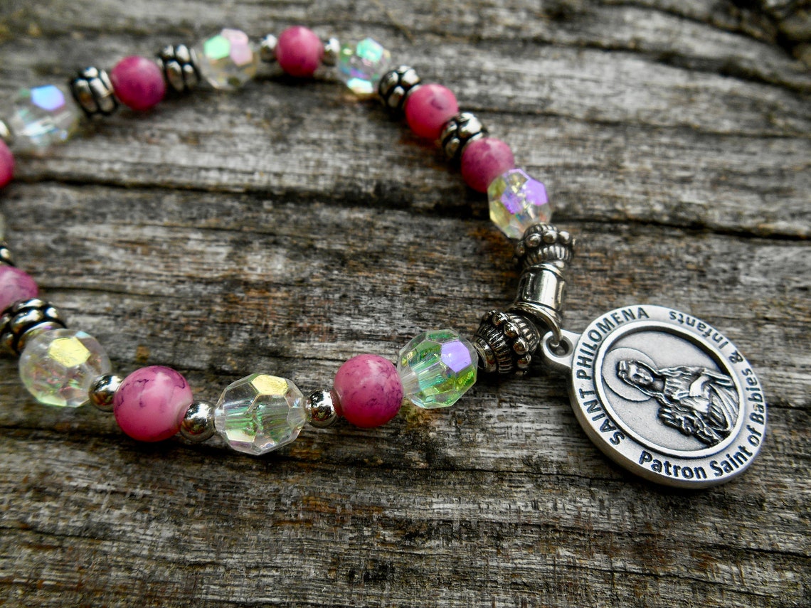 Saint Philomena Healing Bracelet Catholic Prayer Bracelet Etsy