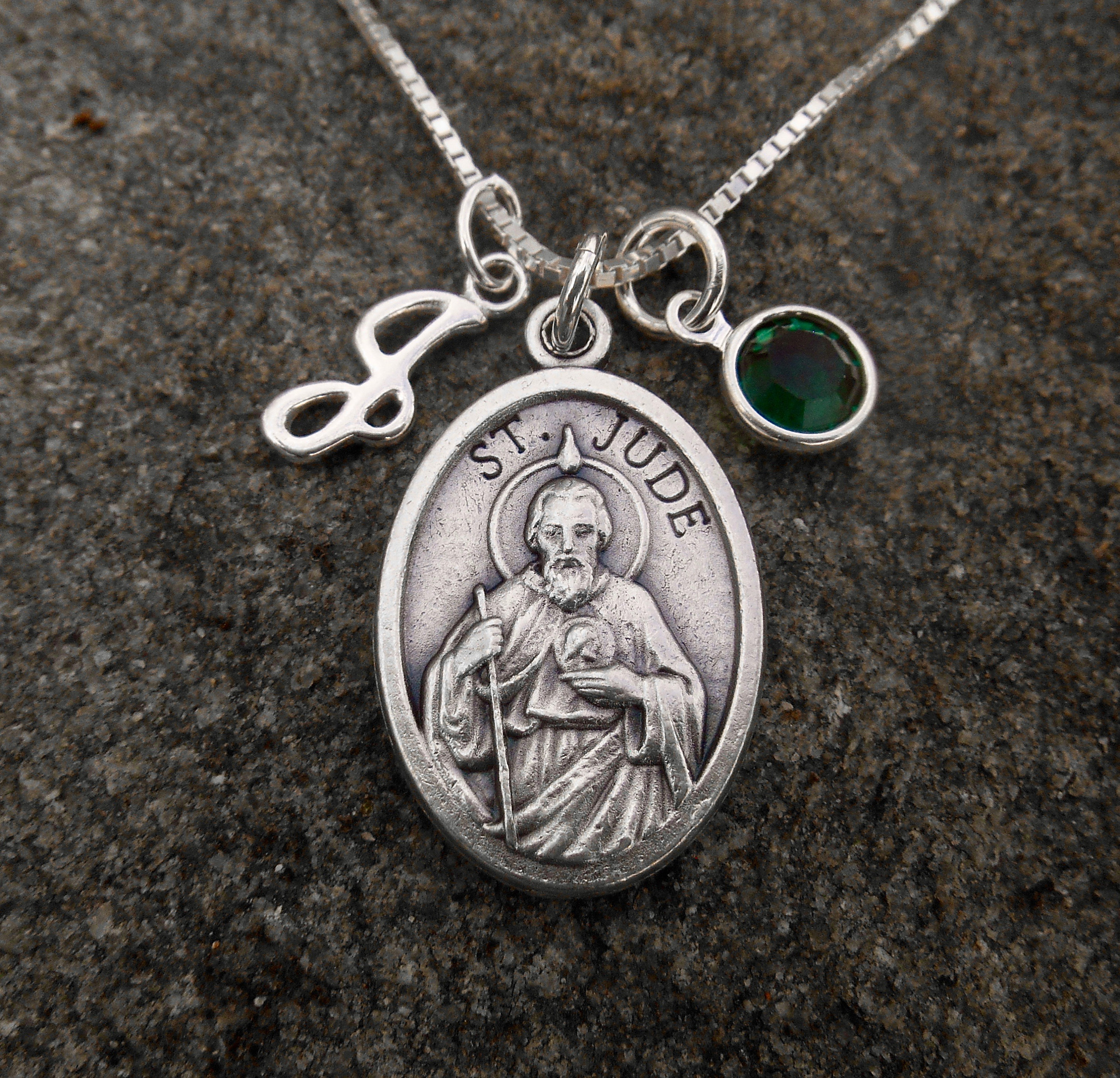 Sterling Silver St Jude Pendant Saint John Sterling Silver Patron Saint ...
