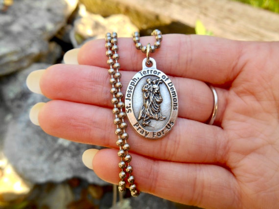 St. Joseph Terror of Demons, 30 Inch Ball Chain, Saint Joseph