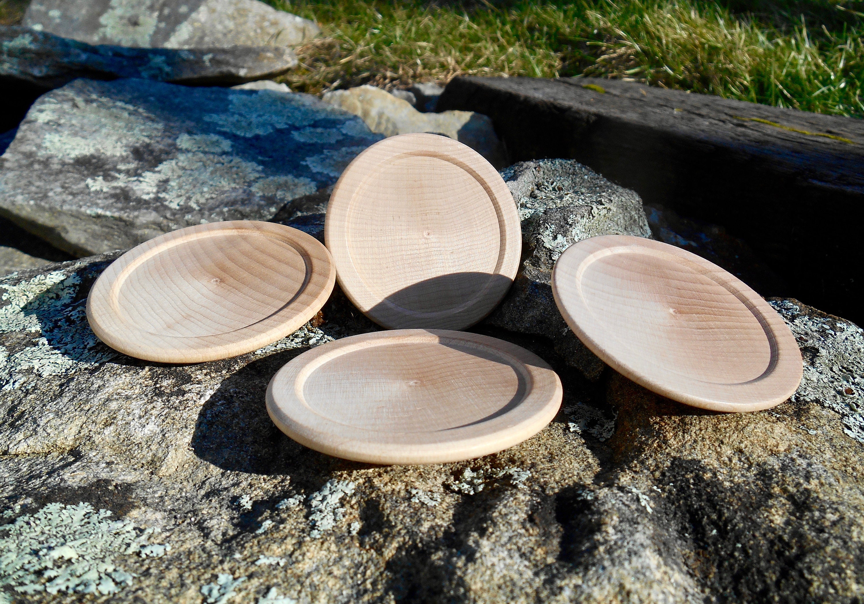Miniature Wooden Plate 2 1 2 Inch Plate Doll Tea Party Plate