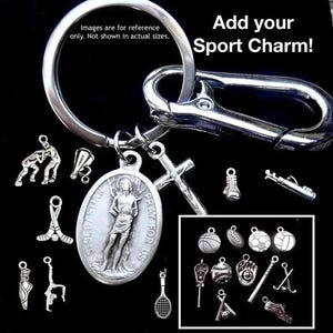 Saint Sebastian, Patron Saint Sports, Catholic Boys Key Clip, Confirmation, Mens, St. Sebastian, Patron Athletes, Key Chain