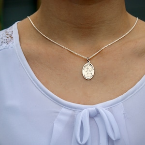 Sterling Silver Saint SEBASTIAN Necklace, Crystal Birthstone, Patron Saint Necklace, Confirmation Gift, Graduation, Patron Saint of Athletes