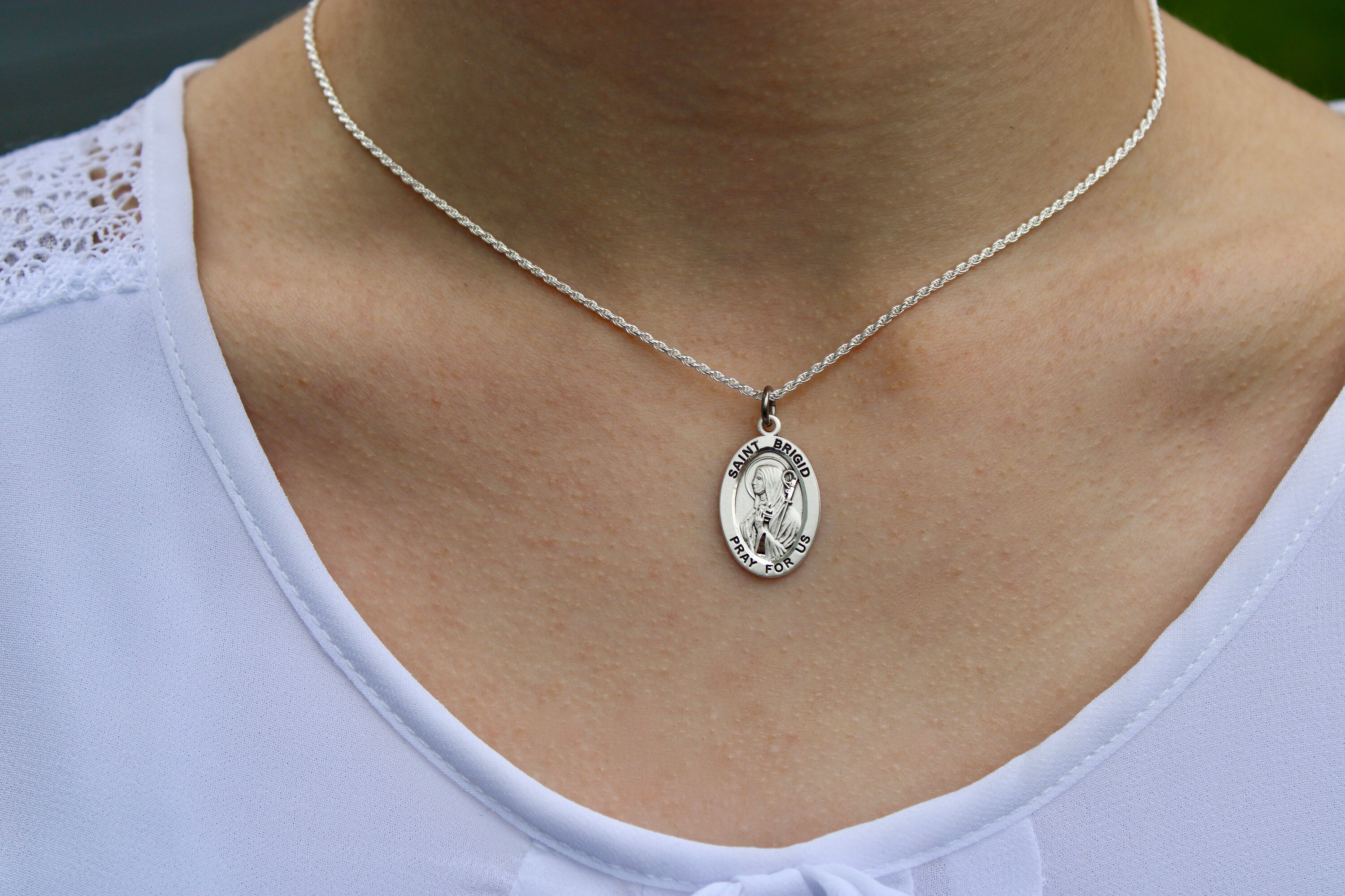 Ciondolo a forma di croce di Santa Brigida in argento sterling, regalo irlandese - Italia