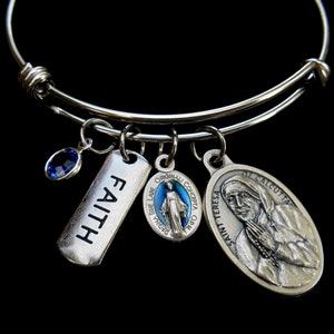 Saint Mother Teresa Bracelet- Stainless Steel- Adjustable Bangle Bracelet-Customizable-Patron Saint-Confirmation- First Communion