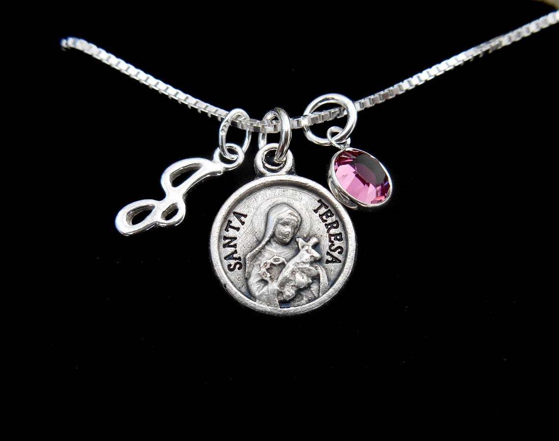 Saint Thérèse St Therese of Lisieux the Little Flower Necklace ...