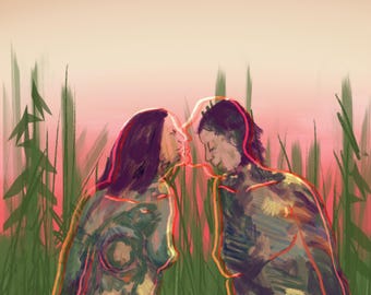 Two Lovers Fine Art Print