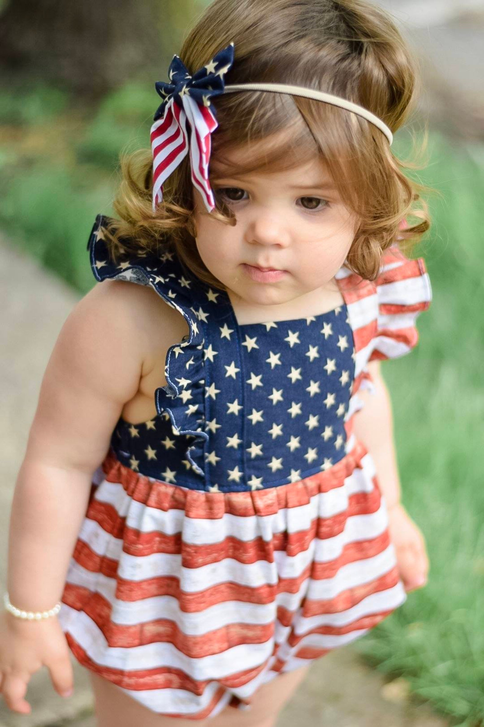 Patriotic Bubble Kids Americana Bubble Romper Toddler Etsy