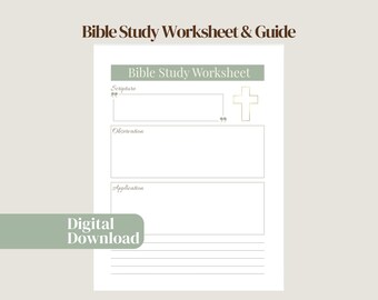 SOAP Bible Study Printable | Scripture Reflection Worksheet PDF | Christian Devotional Template for Women