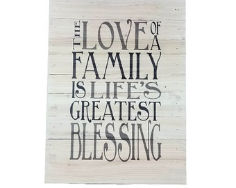 The Love of a Family wall hanging | 12" x 18" wood panel