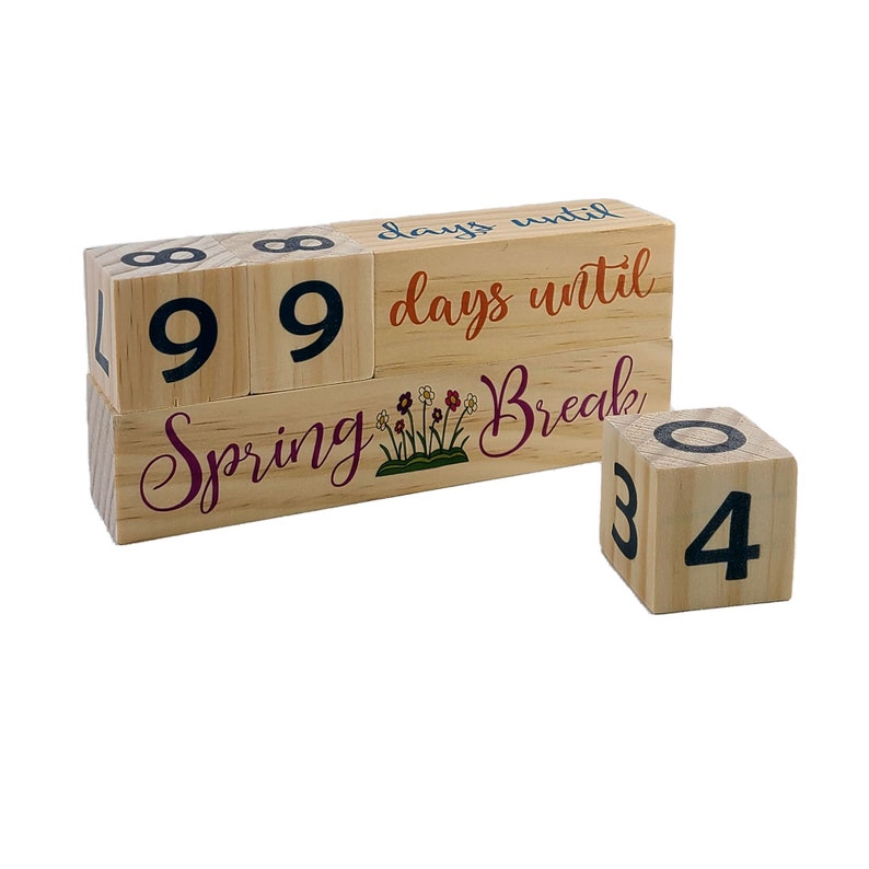 Countdown Ice Blocks School Break Countdown Block Set, Teacher Gift - Etsy