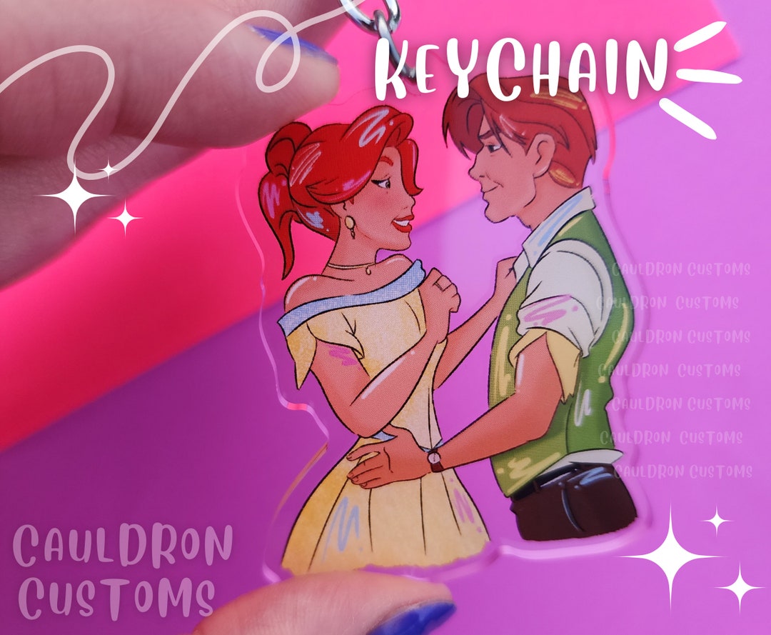 December Couple Keychain 2.5 Inch Clear Acrylic Double-sided Keychain ...