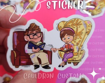 Pegatinas mate para parejas aventureras de 3 pulgadas, pegatinas para planificador, colección de pegatinas, pegatinas para botellas de agua, amor, envejecer juntos