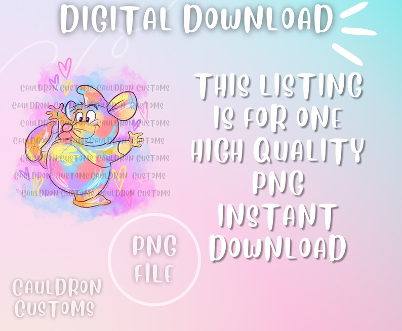 Pastel Mouse PNG Digital Download Digital Art PNG File - Etsy