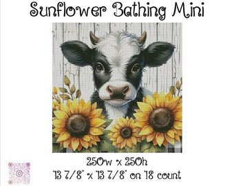Sonnenblume Badendes Minikreuzstichmuster ~ by Josephine
